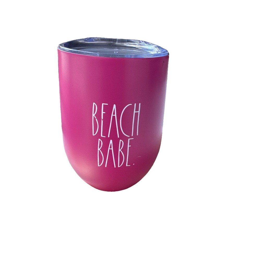 RAE DUNN Insulated Stainless Steel Wine Tumbler BEACH BABE